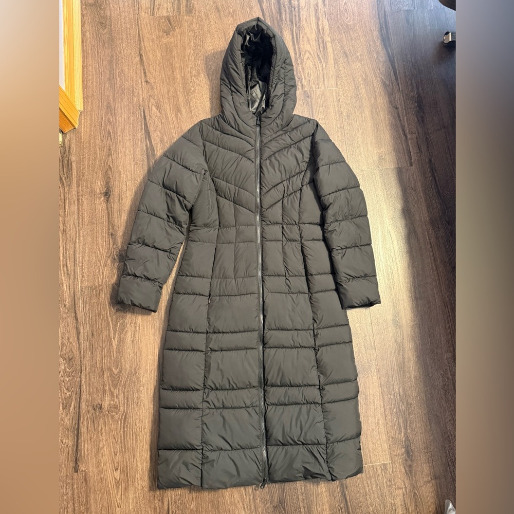 Bernardo Long Hooded Parka Black